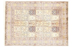 Dywan Kaszmir (Kaschmir) z naturalnego jedwabiu klasyczny ok 150x210cm Indie ręcznie tkany klasyczny w kwatery