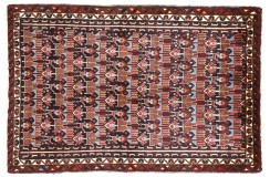 Klasyczny koczowniczy dywan Afszar z kwiatowym perskim wzorem 90x120 Iran