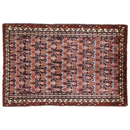 Klasyczny koczowniczy dywan Afszar z kwiatowym perskim wzorem 90x120 Iran