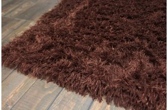 Wysoki włos z wełny i poliestru - dywan Shaggy Brinker Carpets brązowo-miedziany