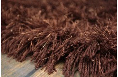 Wysoki włos z wełny i poliestru - dywan Shaggy Brinker Carpets brązowo-miedziany