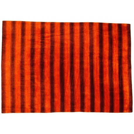 Dywan Gabbeh Loribaft wełna 100% ecru designerskie pasy 300x400cm jakość