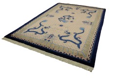 Przepiękny wełniany dywan Peking China Antik Finish 100%WEŁNA 210x300