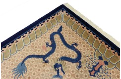 Przepiękny wełniany dywan Peking China Antik Finish 100%WEŁNA 210x300