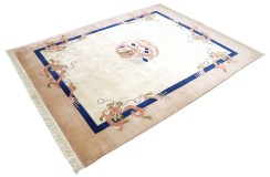 Przepiękny wełniany dywan Peking China Antik Finish 100%WEŁNA 250x300
