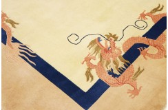 Przepiękny wełniany dywan Peking China Antik Finish 100%WEŁNA 250x300