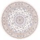 Ręcznie tkany okrągły dywan Nain 9la z Iranu 100% wełna 250x250cm beżowy perski oryginał