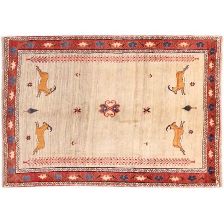 Etniczny dywan ręcznie tkany perski Kaszkaj Gabbeh Iran 100% wełna gruby 185x270cm