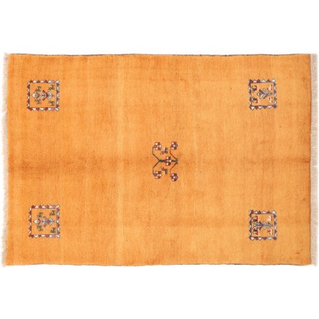 Pomarańczowy dywan ręcznie tkany perski Gabbeh Iran 100% wełna gruby 165x240cm