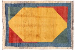 Pomarańczowy dywan ręcznie tkany perski Gabbeh Iran 100% wełna gruby 175x245cm