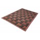Bogaty klasyczny granatowy perski dywan Serdżan ok 200x300cm 100% wełna w róże
