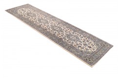 Beżowy oryginalny dywan Kashan (Keszan) z Iranu wełna 90x310cm perski
