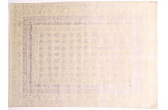 Jasny dywan kwiatowy vintage z wełny owczej i jedwabiu ok 250x350cm Tabris Pazyryk z Indii