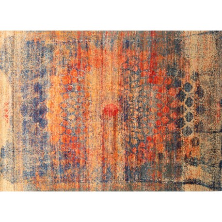 Ogromny dywan z Nepalu design abstrakcyjny vintage Contemprary wełna / jedwab 270x370cm luksusowy