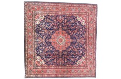 Etniczny kwadratowy dywan Hamadan z kwiatowym perskim wzorem 250x250cm Iran