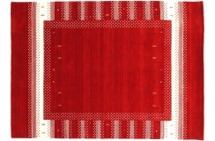100% wełniany dywan Gabbeh Loribaft czerwony 250x300cm Indie