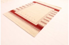 100% wełniany dywan Gabbeh Loribaft czerwony 250x350cm Indie