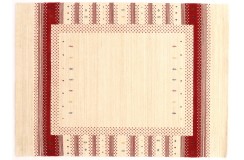 100% wełniany dywan Gabbeh Loribaft beżowy 170x240cm Indie
