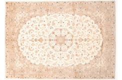 Beżowy perski ręcznie tkany dywan Keszan - Keshan z Iranu 100% wełnia ok 250x350cm