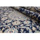 Granatowy perski ręcznie tkany dywan Keszan - Keshan z Iranu 100% wełnia ok 250x320cm