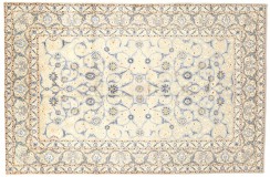 Zielony, jasny perski ręcznie tkany dywan Keszan - Keshan z Iranu 100% wełnia ok 230x350cm