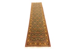 Perski luksusowy dywan chodnik KOM  (GHOM) ręczne tkany 80x300cm 100% wełna kork kwiatowy gustowny