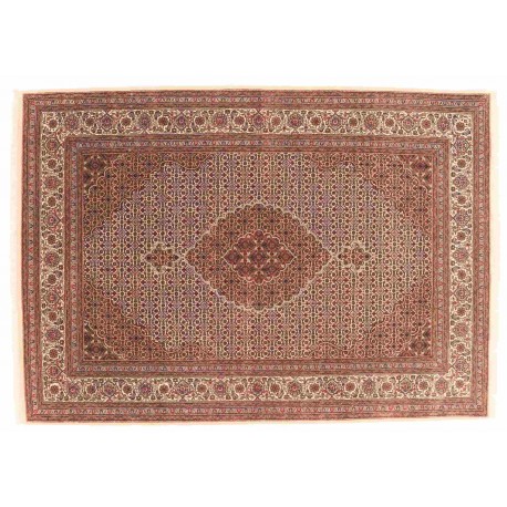 Brązowy bogaty dywan Indo Bidjar 100% wełna 170x240cm, gęsto ręcznie tkany