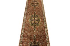 Herati ręcznie tkany dywan Bidjar z Iranu wełniany 90x300cm gęsty