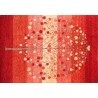 Wełna + jedwab dywan Gabbeh Loribaft drzewo życia czerwony ok 170x240cm Indie