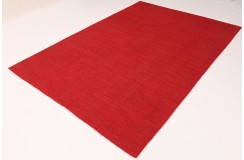 Solidny wełniany wysokiej jakości tkany ręcznie kilim 200x300cm czerwień