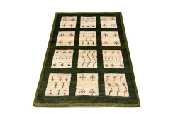 Gustowny dywan ręcznie tkany Gabbeh Persja fine Iran 100% wełna gruby 150x200cm tkany przez Nomadów