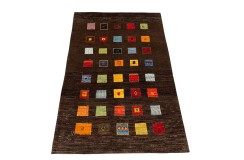 Etniczny dywan ręcznie tkany perski Gabbeh Nomad Life Iran 100% wełna gruby 120x180cm tkany przez Nomadów