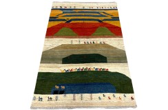 Wysokiej jakości dywan ręcznie wiązany Gabbeh Loribaft Kaszkuli Persja - Iran 100% wełna 170x250cm
