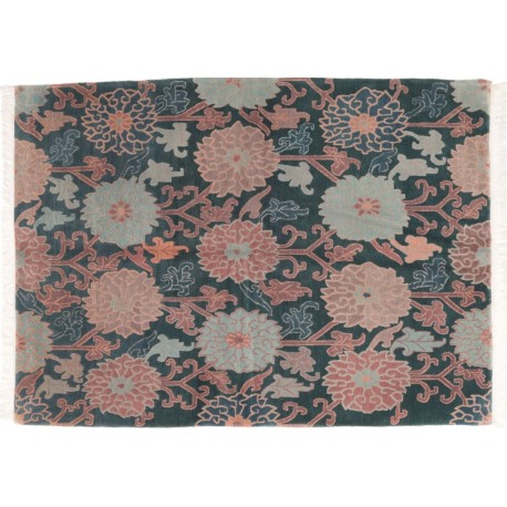 Wysokiej jakości 100% welniany dywan NEPAL ORGINAL FEIN 170x240cm kwiatowy unikat