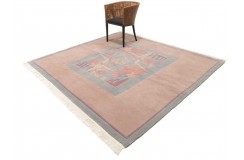 Rzeźbiony elegancki dywan ręcznie tkany 250x250cm nepal fein kwadrat