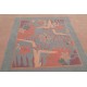 Wysokiej jakości 100% welniany dywan NEPAL ORGINAL 250x250cm kwadratowy gładki z kwiatami w centrum