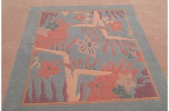 Rzeźbiony elegancki dywan ręcznie tkany 250x250cm nepal fein kwadrat