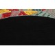 100% welniany ręcznie tkany czarny dywan okrągły Nepal Premium 250x250cm