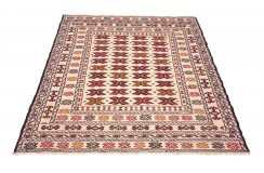 Etniczny kilim szary z Afganistanu dzieło Sumak nomadyczny 150x200cm