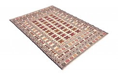 Etniczny kilim szary z Afganistanu dzieło Sumak nomadyczny 150x200cm