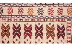 Etniczny kilim szary z Afganistanu dzieło Sumak nomadyczny 150x200cm