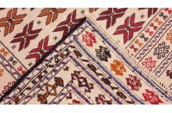 Etniczny kilim szary z Afganistanu dzieło Sumak nomadyczny 150x200cm