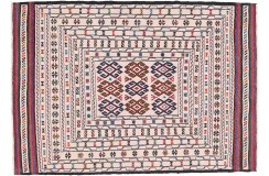 Kolorowy dywan kilim Gol Bardżasta 120x180cm z Afganistanu 100% wełna dwustronny soumak