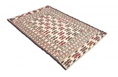 Etniczny kilim szary z Afganistanu dzieło Sumak nomadyczny 130x200cm