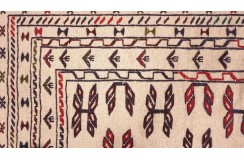 Etniczny kilim szary z Afganistanu dzieło Sumak nomadyczny 130x200cm