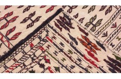 Etniczny kilim szary z Afganistanu dzieło Sumak nomadyczny 130x200cm