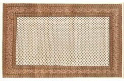 Wełniany ręcznie tkany dywan Mir Premium z Indii 200x300cm orientalny beżowy