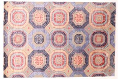 Ekskluzywny dywan wełna + jedwab z Nepalu wzór Art Deco 200x300cm luksusowy