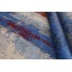 Ekskluzywny dywan wełniany, jedwabny z Nepalu do nowoczesnego salonu 240x300cm luksusowy niebieski vintage