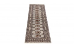 Oryginalny dywan Buchara z Pakistanu 100% wełna 60x180cm szary